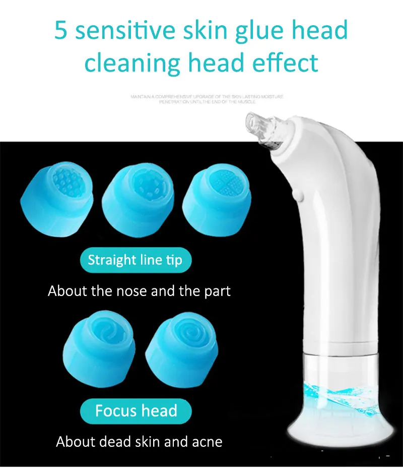 SWOISS Black Point Vacuum Pore Cleaner Face Detox Bubble Rechargeable Washer Electric Blackhead Remover Cleansing Instrument