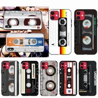 music classic retro cassette tape phone case for iphone 12 11 pro max mini xs max 8 7 6 6s plus x 5s se 2020 xr cover
