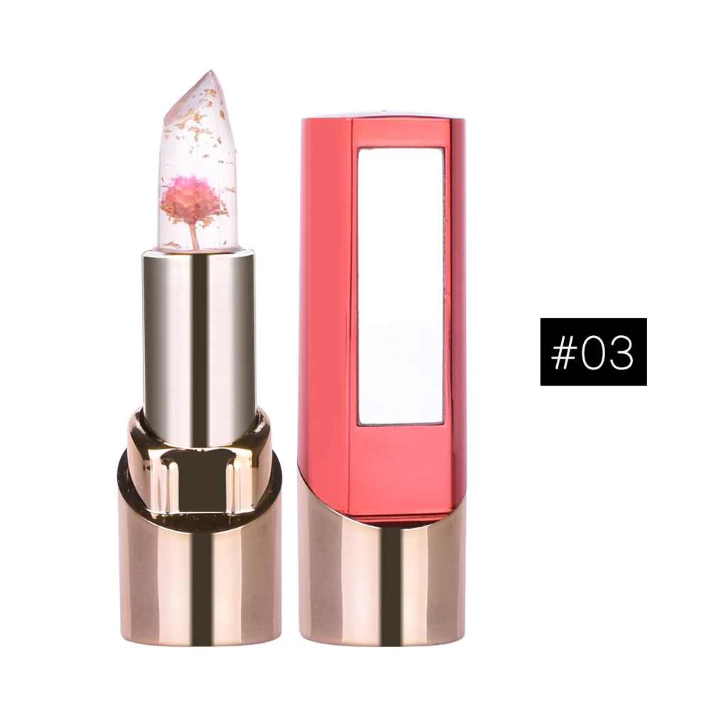 

New Flower Jelly Lipstick Temperature Changed Long-Lasting Lip Balm Moisturizer Lips Makeup Products Hot Sale
