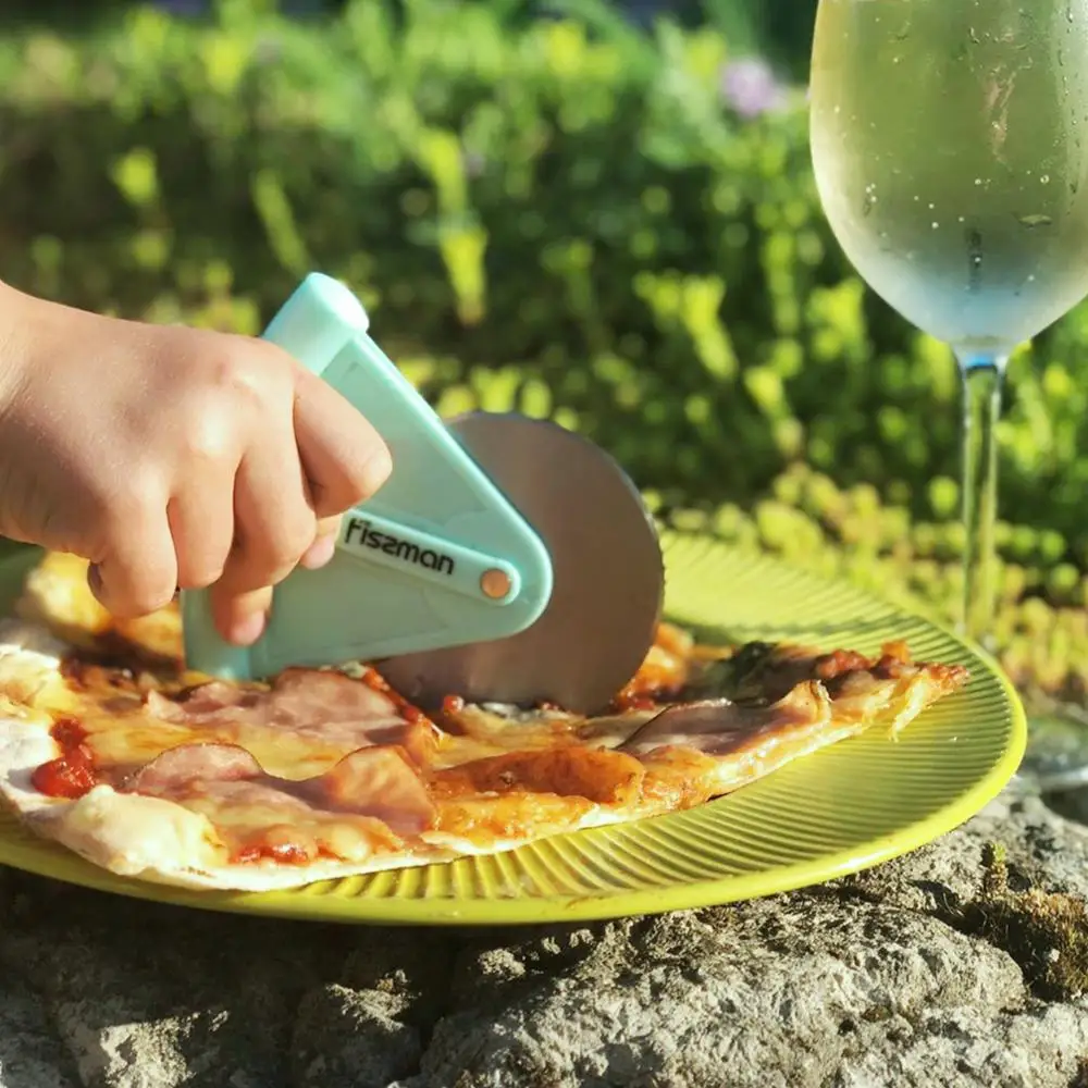 Резак для пиццы Fissman с колесиком из нержавеющей стали инструменты выпечки тортов