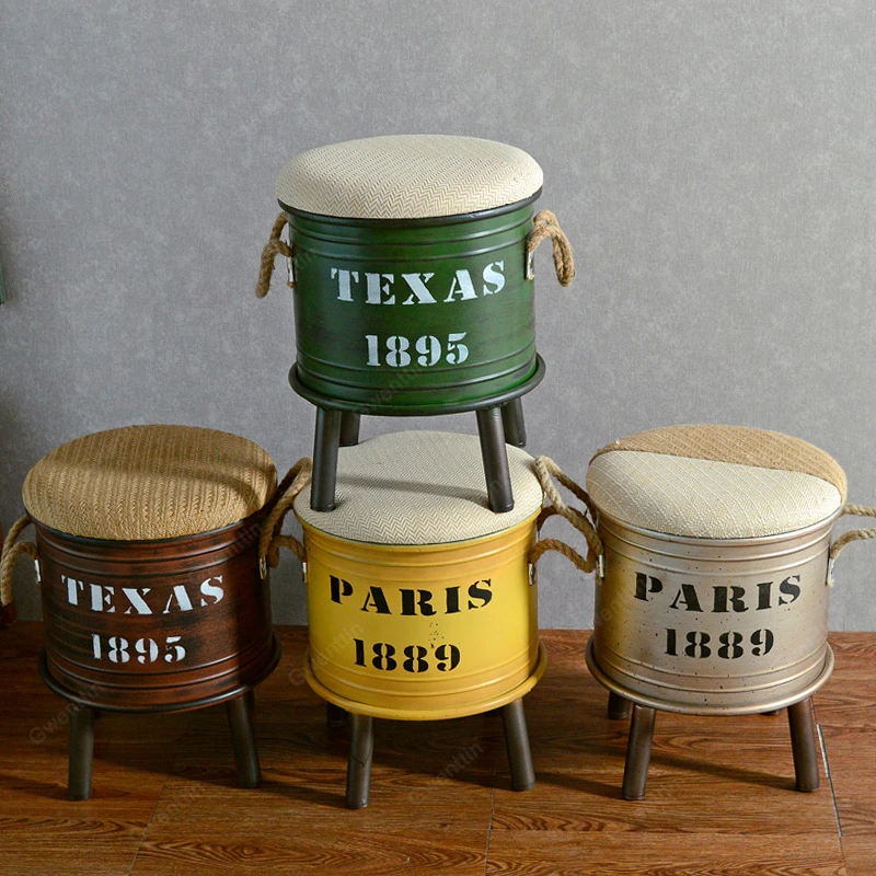 Табурет для ног железная подставка в стиле ретро индустриальная домашняя мебель