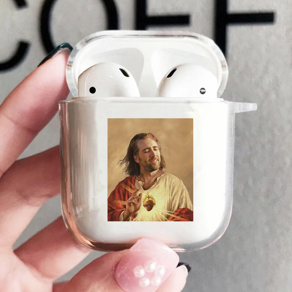 Чехол из ТПУ для AirPods 1 2 с забавными розами и принтом в виде сердца беспроводной