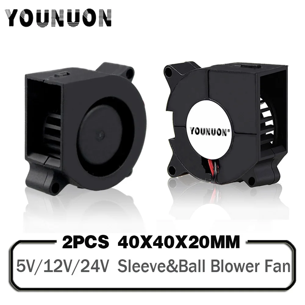 2PCS 3D Printer Fan 40mm 4020 Turbo Blower 24V 12V 5V Ball Bearing Cooling x 20mm for Parts | Компьютеры и офис