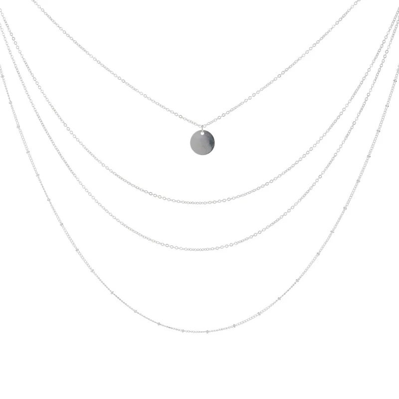 Новые модные трендовые ювелирные изделия медный чокер многослойное ожерелье