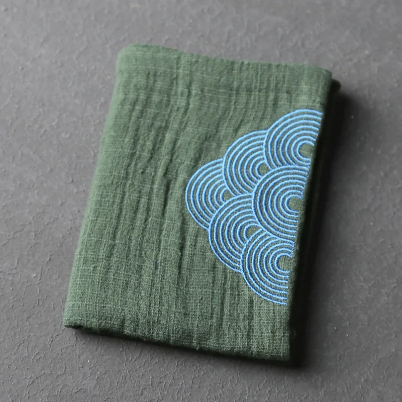 

Хлопковое чайное полотенце с вышивкой "Морская вода"