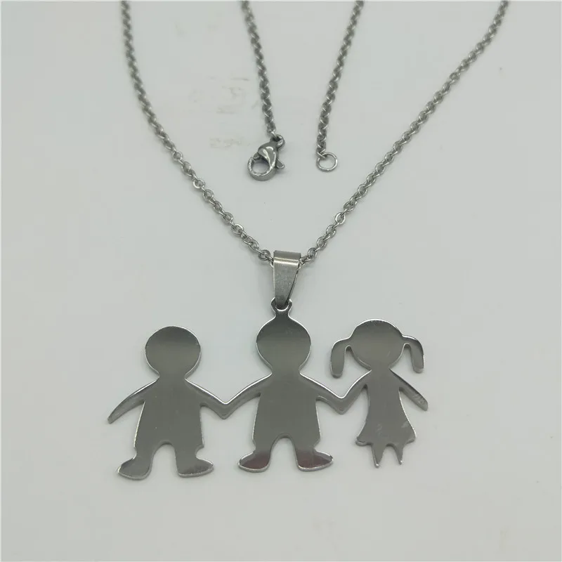 Лидер продаж простое семейное ожерелье с кулоном нержавеющая сталь отец мать