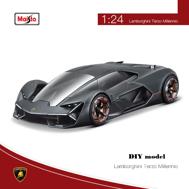 

Maisto 1:24 Lamborghini DIY Terzo Millennio sports Assembled simulation alloy car model crafts decoration collection toy tools