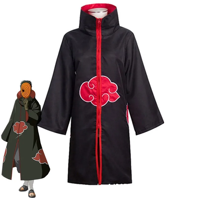 Костюм для косплея Tobi Obito накидка с длинным рукавом Акацуки карнавальный смешной