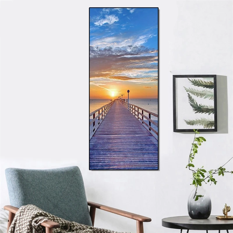 

Bridge Sunrise 5D Full Drill Diamond Painting Embroidery Cross Stitch Kits DIY D2TD