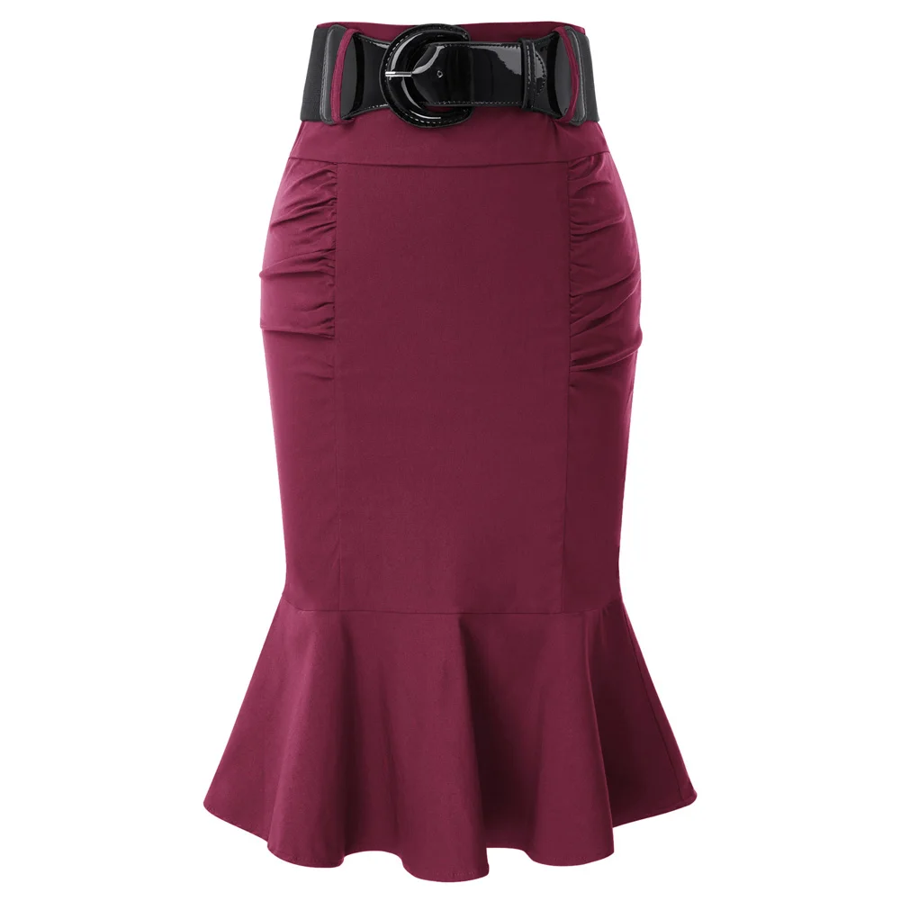 Юбка карандаш Женская средней длины пикантный облегающий сарафан с хвостом
