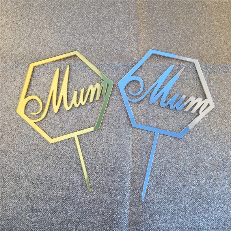 Акрил мама торт Топпер Счастливый День матери надпись с днем рождения кекс