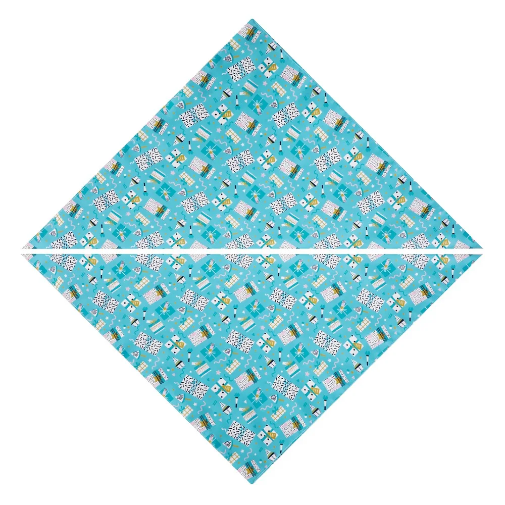 

Double-sided pet birthday saliva towel dog bandana pet triangle scarf ZD