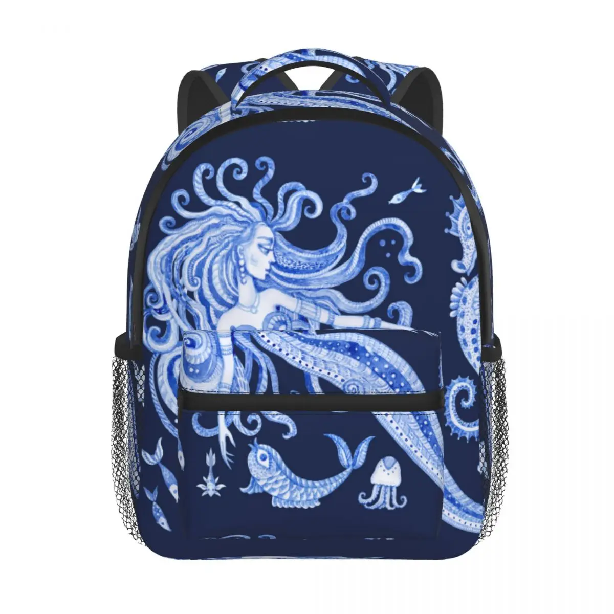 Kids Backpack Fairy Tale Sea Animals And Mermaid Kindergarten Children Mochila School Bag