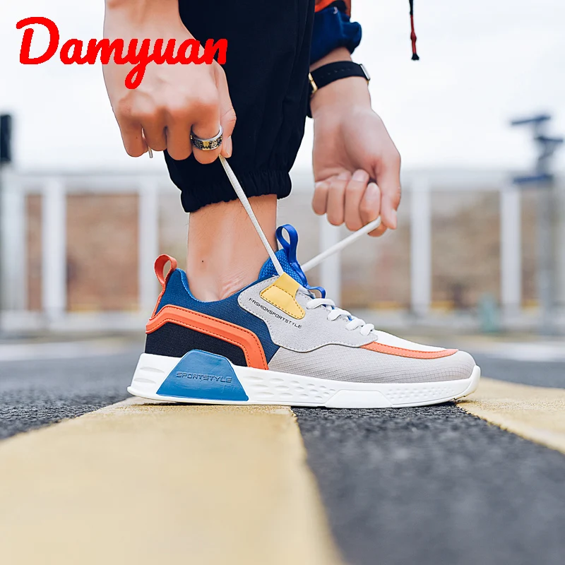 Damyuan 2019 Мужская мода комфорт с новой интернет пряжи зимой кроссовки дышащие