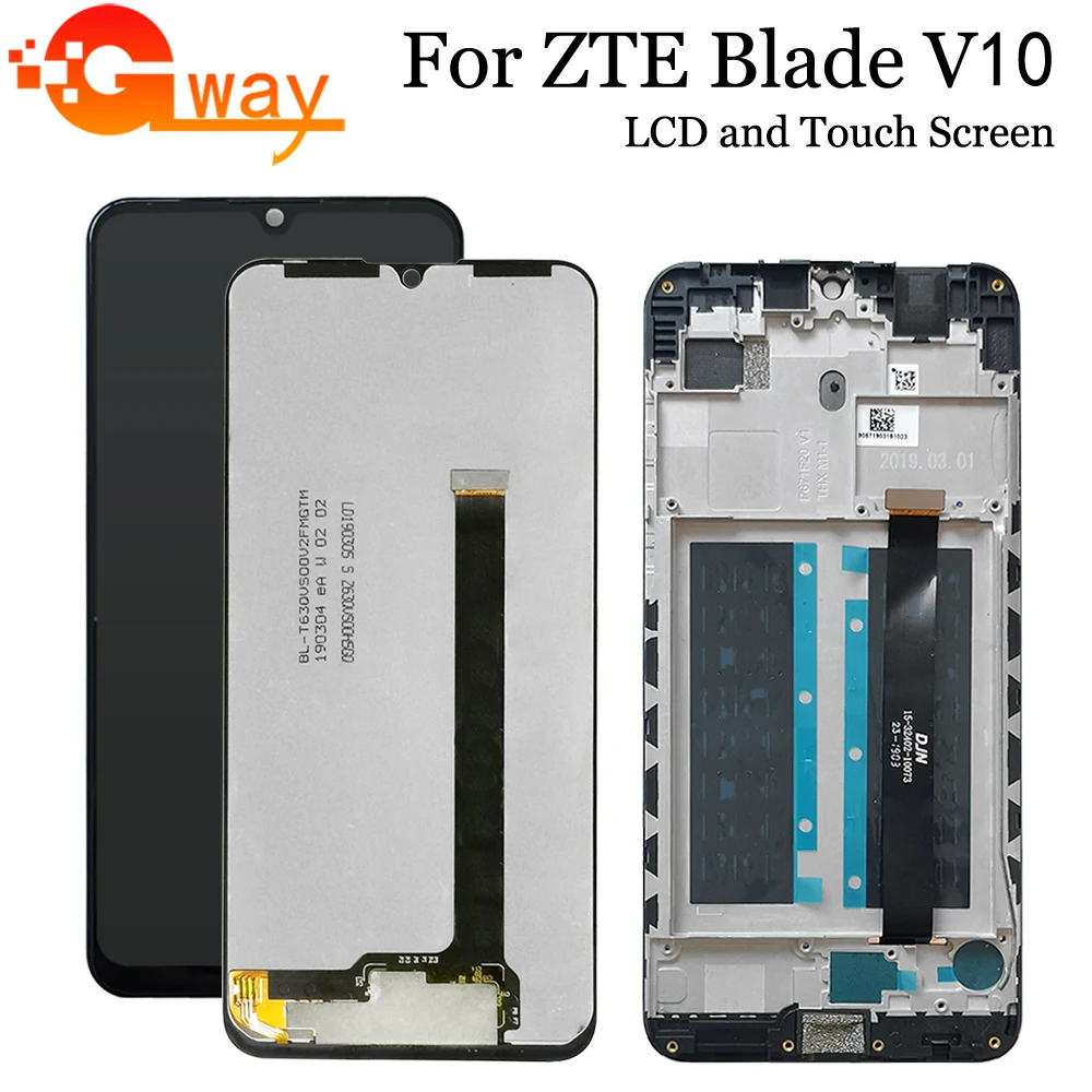 ЖК дисплей и сенсорный экран для ZTE Blade V10 дигитайзер со стеклянным датчиком в