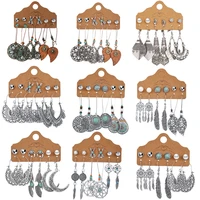 6 pairs earrings set multiple boho ethnic dangle drop earrings stud earrings set for women fashion 2020 womens jewelry
