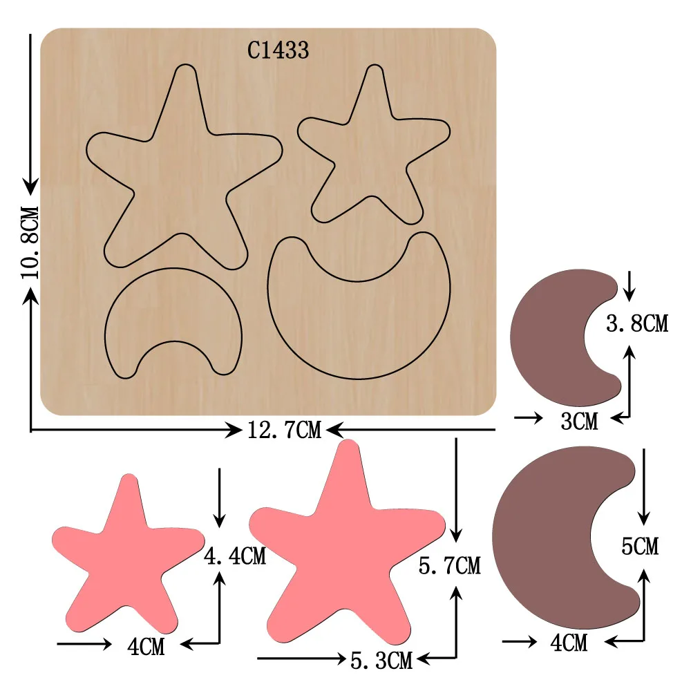Новые серьги Деревянные Подвески для скрапбукинга C 1433 режущие штампы разных