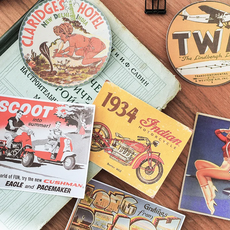 6 шт./1 упаковка винтажная этикетка наклейки для путешествий серии дневник