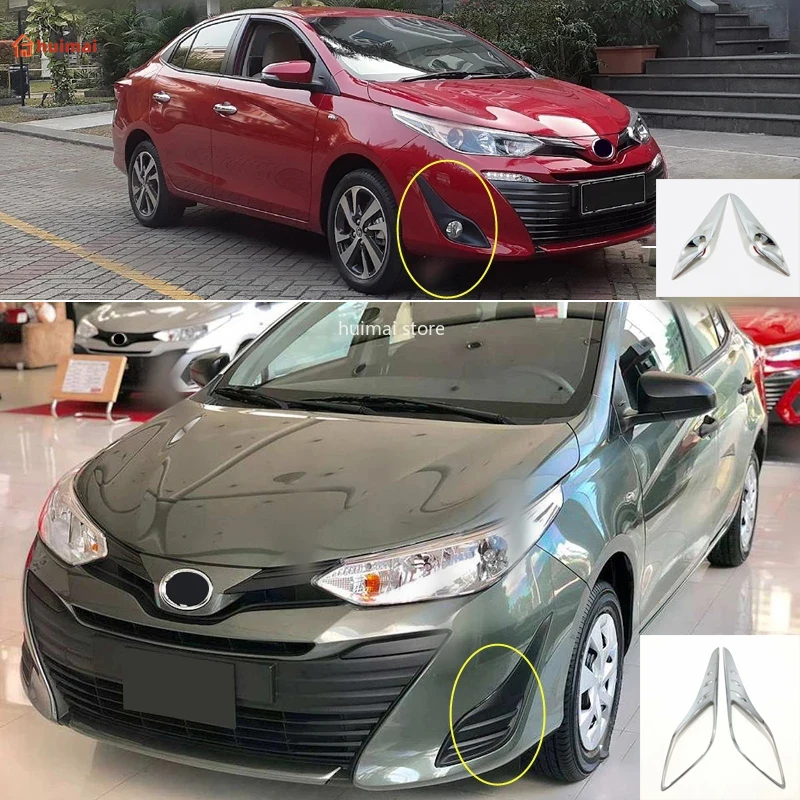 

Для Toyota Vios Yaris Sedan 2019 2020 автомобильные аксессуары для стайлинга ABS Хромированная передняя противотуманная фара крышка отделка 2 шт.