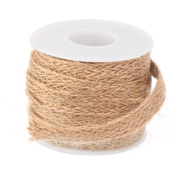 5 м натуральный гессийский джутовый шпагат веревка Мешковина Лента Сделай сам