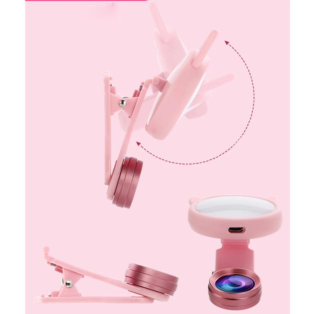 Прямая трансляция Мини Портативный 3 в 1 объектив сотового телефона + селфи