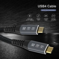 USB Thunderbolt Cable 100W 5A 20V 3 1 Fast Cable E-mark 40Gbps 5K 60Hz for Macbook Pro USB Type Charger Data Cable