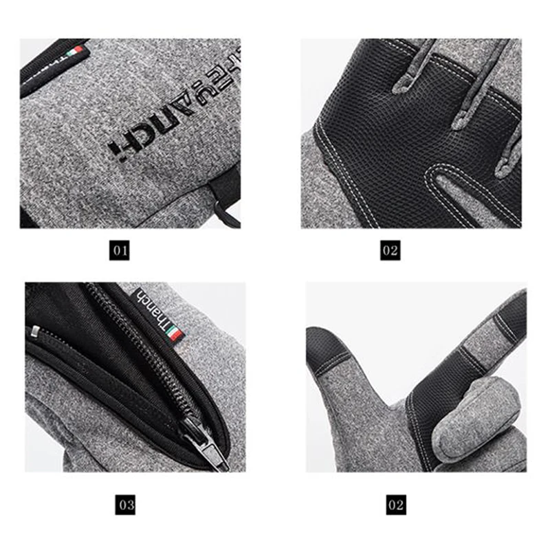 

Outdoor Winter Gloves Waterproof Moto Thermal Fleece Lined Resistant Touch Screen Non-slip Motorbike Riding