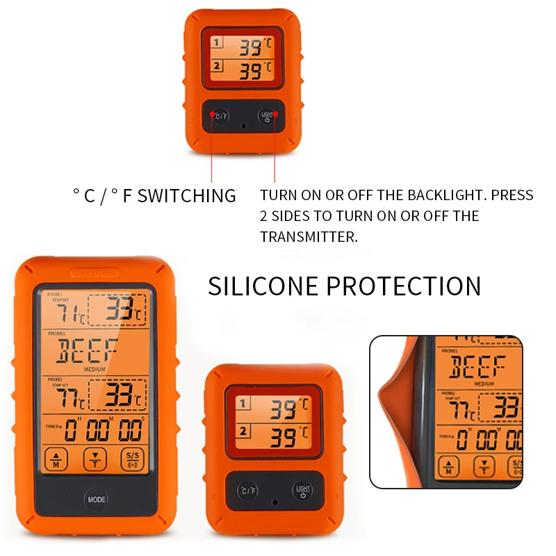 Цифровой термометр для барбекю беспроводная кухонная духовка кухонный гриль
