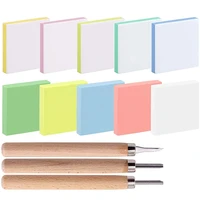 13 pcs rubber stamp carving blocks kit with rubber carving blockcarving tools for creating artistic printcard crafting