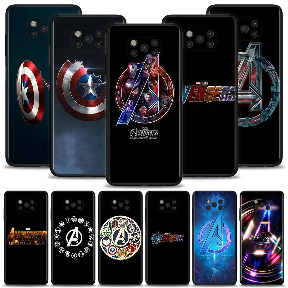 Чехол с логотипом Marvel Мстители для Xiaomi POCO X3 NFC M3 Pro F3 GT F1 чехол Mi 11T 10T 9T 11 Note 10 Lite Civi