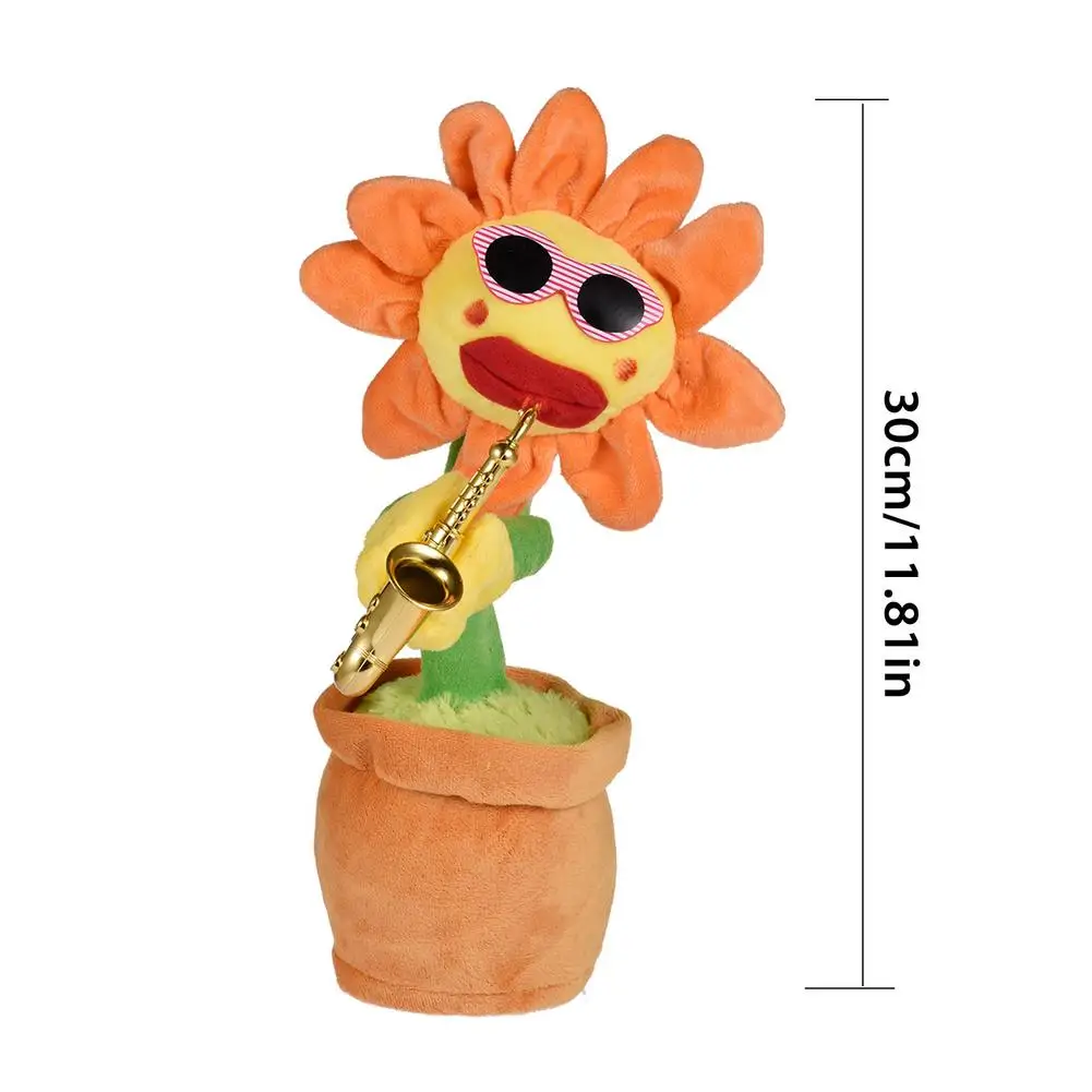 

Sing&Dance Sunflower Funny Toy Electric Plush Doll 80 Songs Saxophone Dancing Singing Sunflower Toys Stuffed Plush Toy For Kids