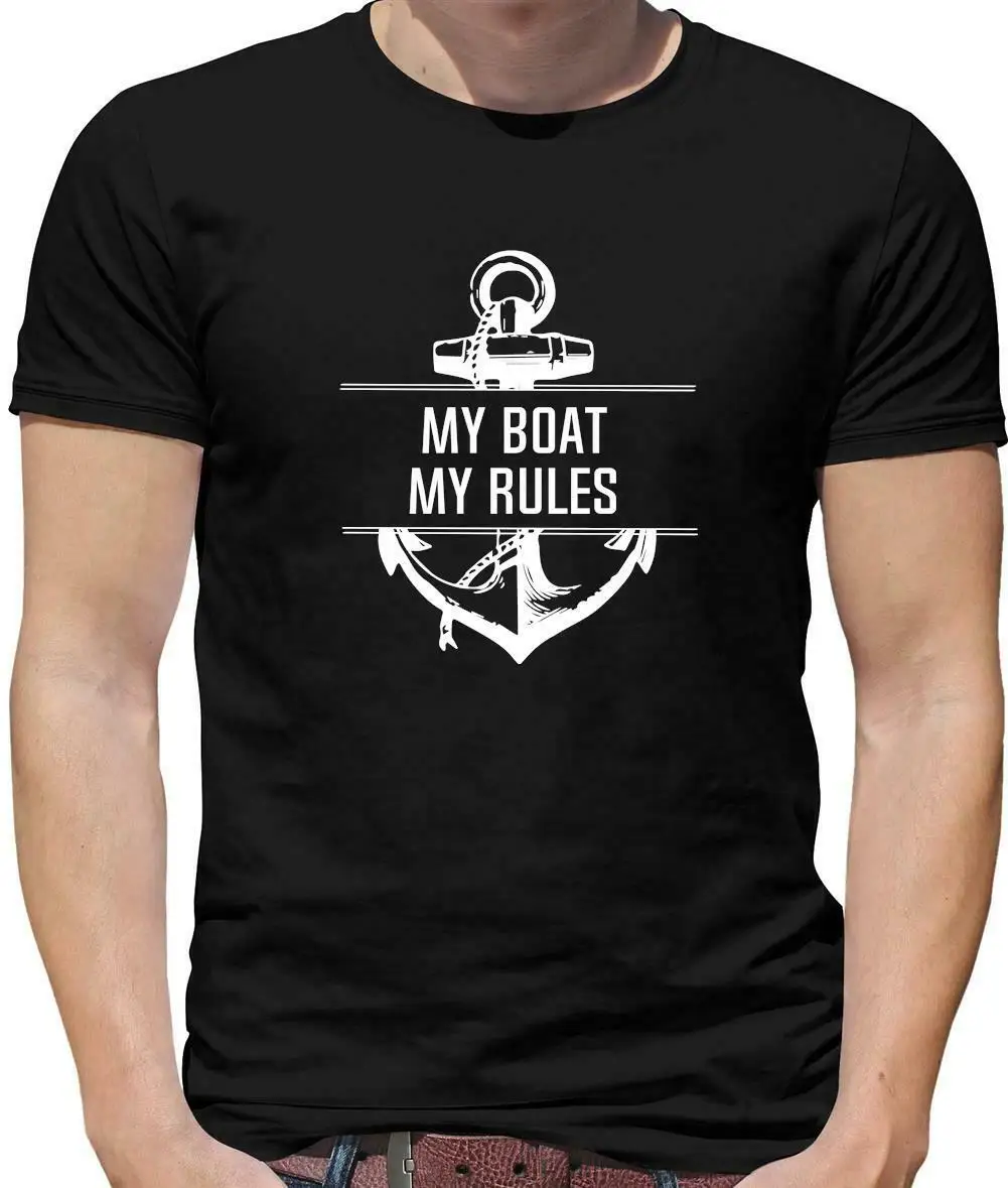 

Мужская футболка My Boat My Rules, моряка, парусник, лодка, лодка