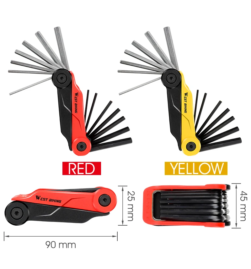 

WEST BIKING Bicycle Multi Tool Kit Cycling Repair Hex Allen Wrench Bottle Opener Tire Lever MTB Road Bike Motorcycle Repair Tool