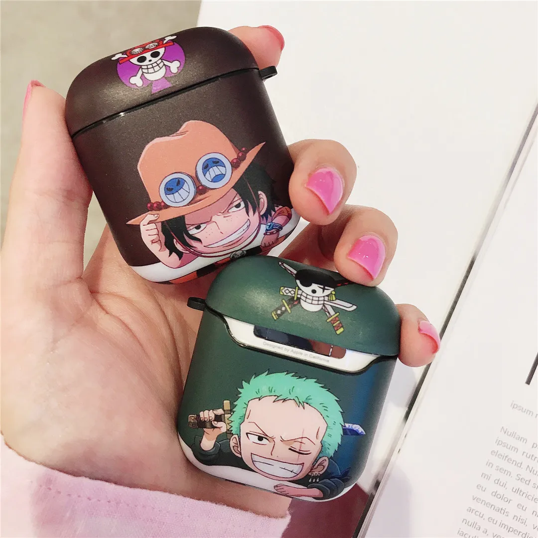 Мультфильм one piece Луффи Зоро ace чехол Bluetooth беспроводной Чехол для гарнитуры для Apple Airpods pro 3 2 модные милые наушники мягкий чехол