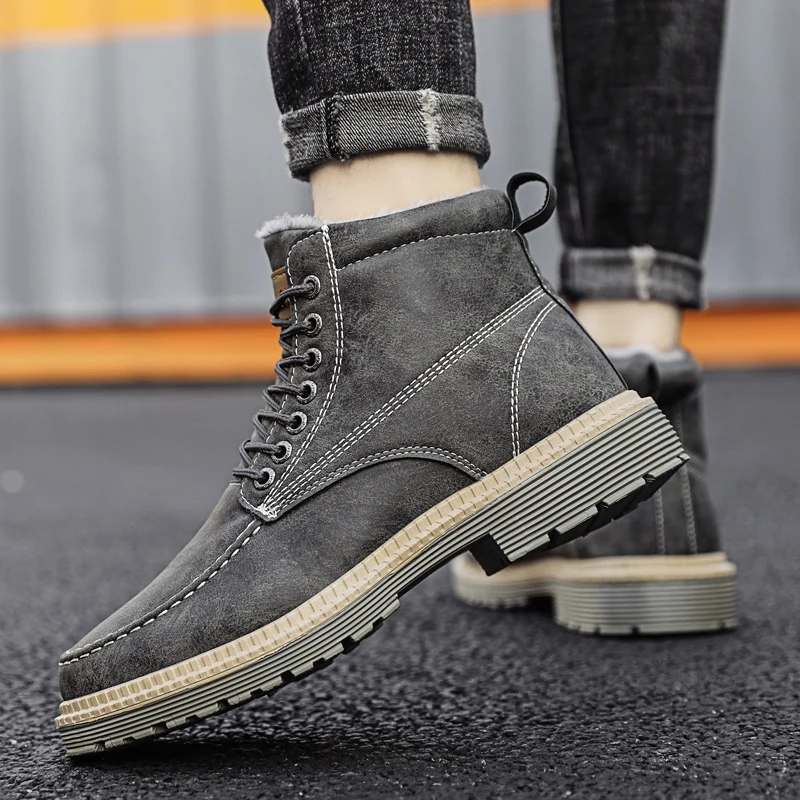 

Men Snow Boots Winter Warm Outdoor Snow Walking Ankle Boots Nice Pop Winter Male Comfortable Warm Casual Winter Shoes Men Boots
