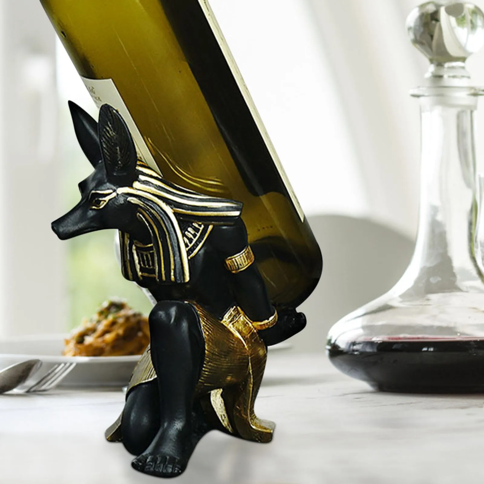 Полимерные статуэтки Anubis God для вина современные в виде египетской собаки