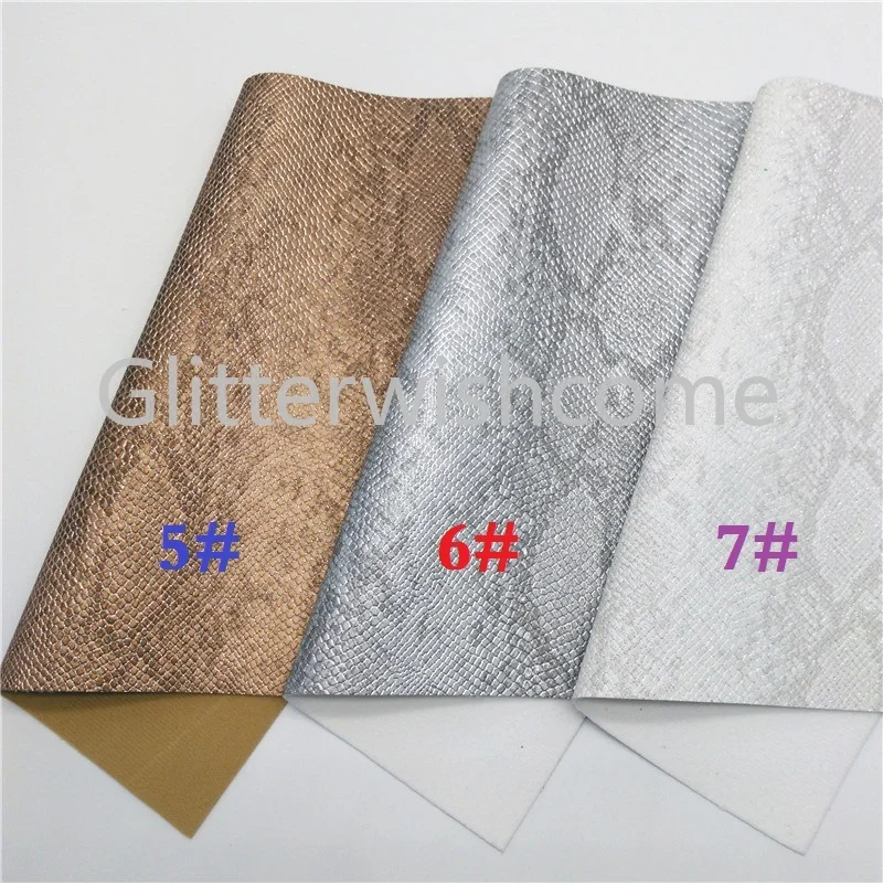 Винил Glitterwishcome размера A4 21 х29 см для бантов металлическая змеиная кожа