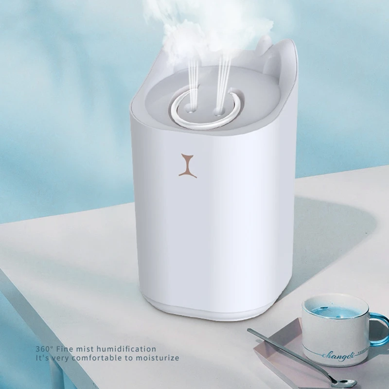 Фото Double Spray Humidifier Desktop 3000ML Large Capacity USB Portable Air Diffuser For Home White Бытовая техника Double Spray Humidifier Desktop 3000ML Large Capacity USB Portable Air Diffuser For Home White Бытовая техника