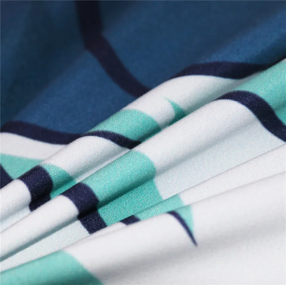 3D Blue Sea Waves Bedding Set Comforter Cover Polyester Fabric Duvet For Home Hotel Decoration Quilt Pillowcase | Дом и сад