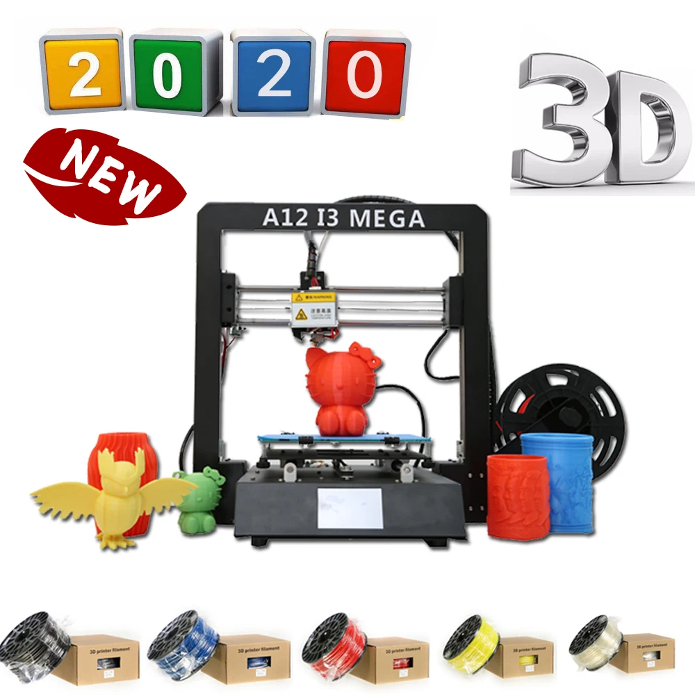 A12 3D принтер I3 Mega размера плюс полностью металлический каркас платформа рабочий