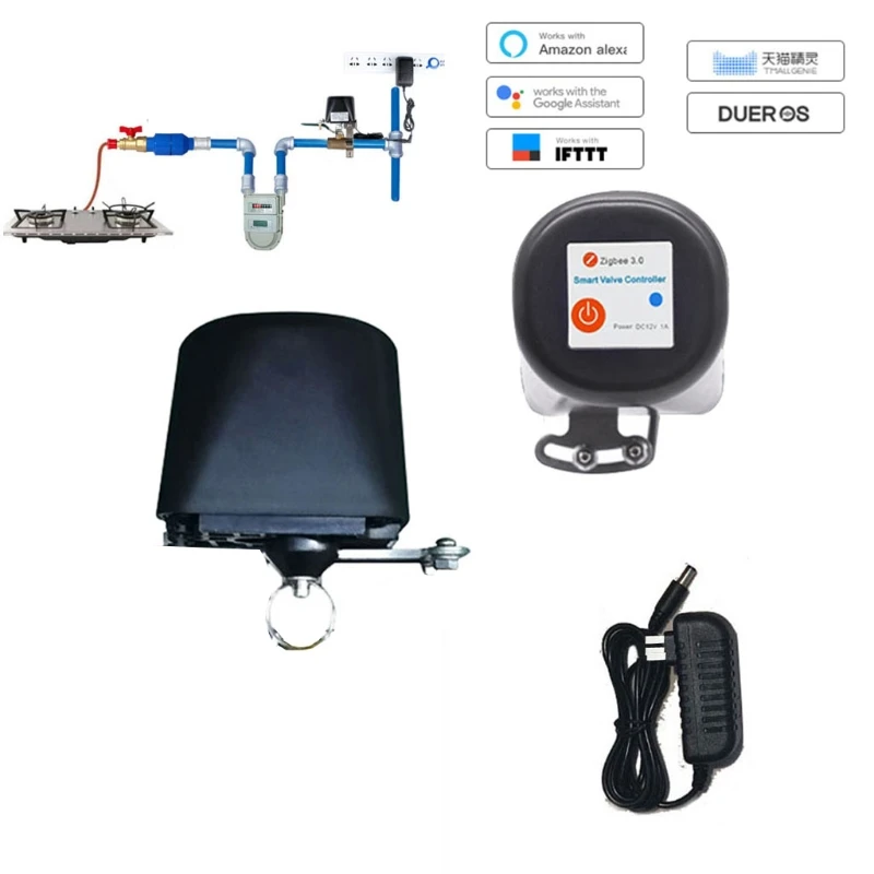 

Tuya Smart Valve Switch Wifi Control Gas Valve for Water Valves, Natural Gas Valves, Filling Pools, Farm Watering Plants