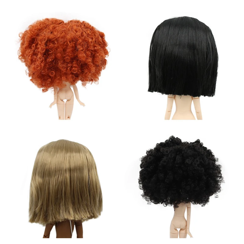 DBS blyth кукла ледяной парик только rbl головы и купола короткие волосы кудрявые без