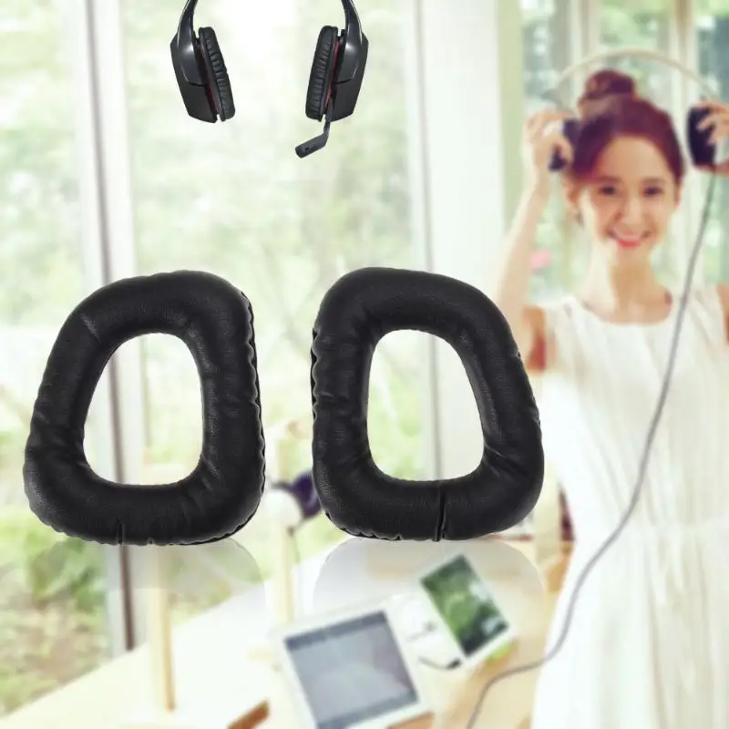 1 пара сменных амбушюр подушки бас стерео амбушюры для наушников logitech G35 G930 G430 F450