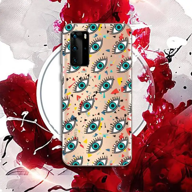 

Evil eyes Phone Case Transparent for Huawei P honor 8 10i 20 30 40 smart 2019