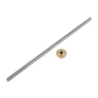 t8 lead screw for reprap 3d printers parts trapezoidal screw copper nuts leadscrew part length 250mm 300mm 350mm 400mm 500mm