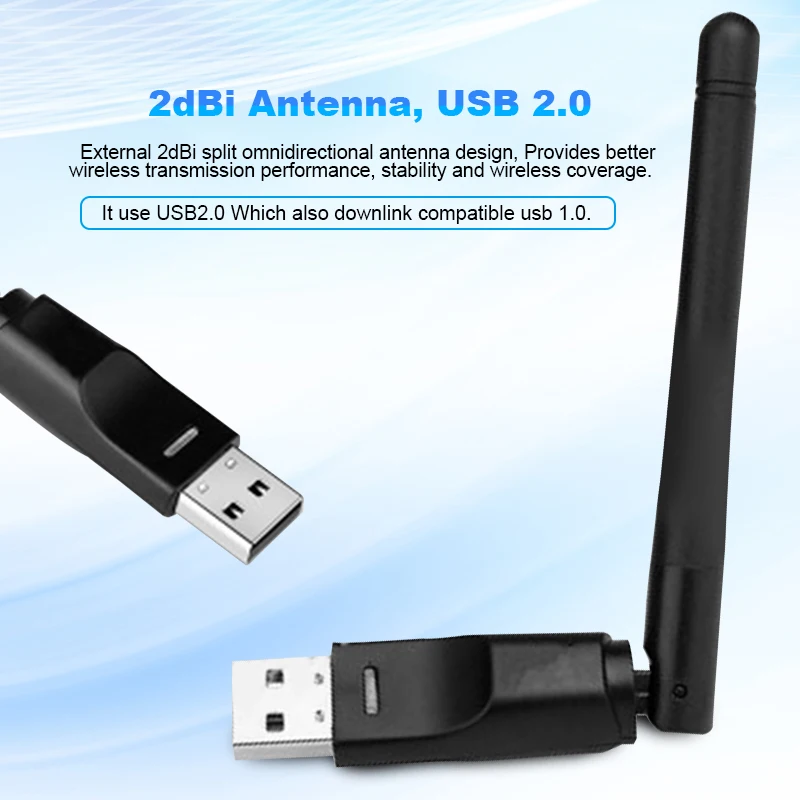 USB адаптер антенны Wi-Fi MT7601 150 Мбит/с беспроводной адаптер Wi-Fi сетевая карта Wifi приемник для настольного ноутбука Прямая