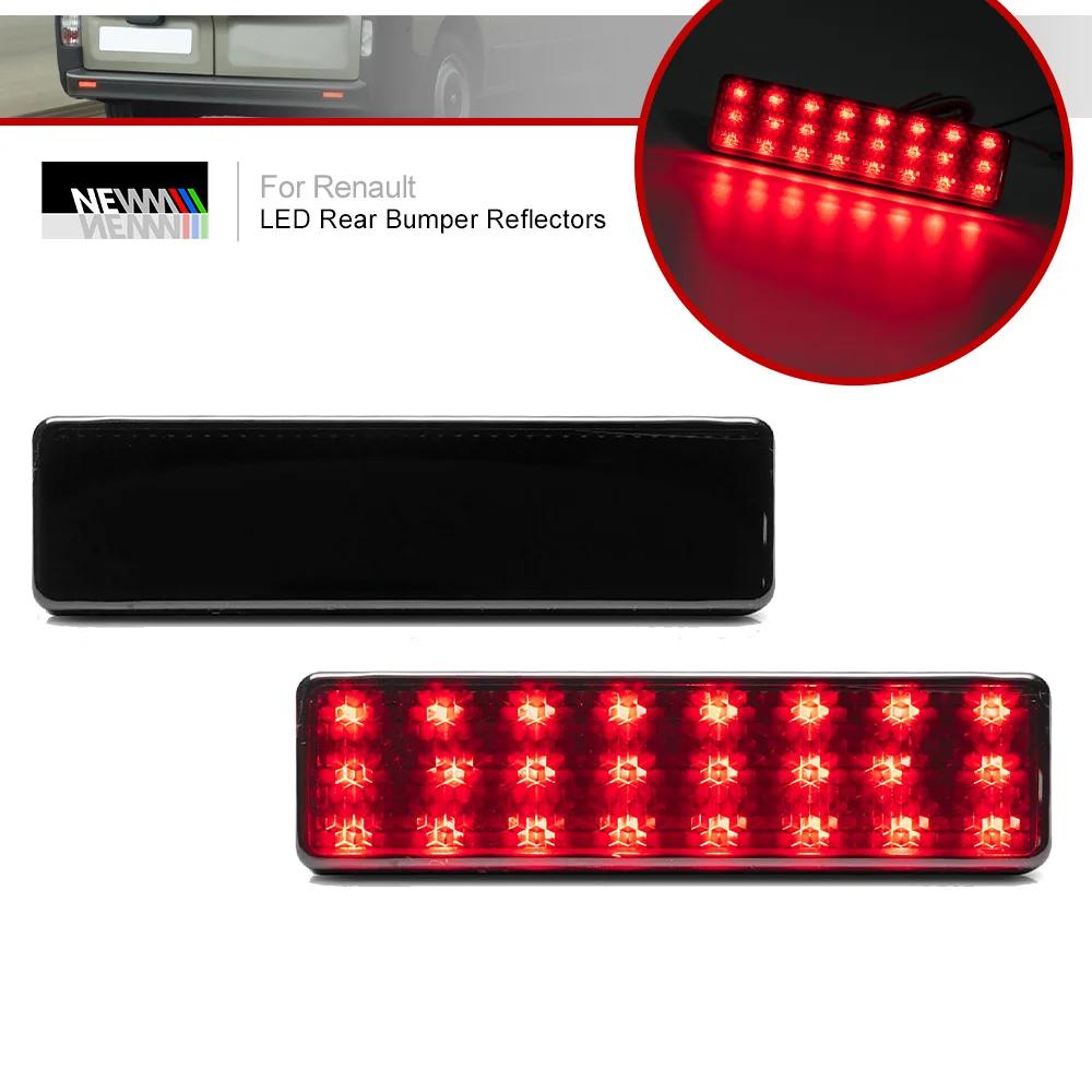 For Renault Trafic Master for Vauxhall Opel Vivaro A B for Nissan Primastar Canbus Smoked LED Rear Bumper Reflectors Stop Lamp
For Renault Trafic Master for Vauxhall Opel Vivaro A B for Nissan Primastar Canbus Smoked LED Rear Bumper Reflectors Stop Lamp