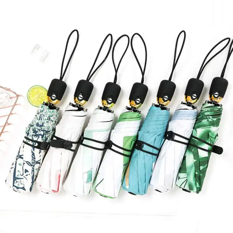 Летний 3 складной портативный дорожный Зонт ветронепроницаемый двойного