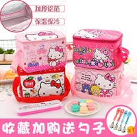 cartoon hello kitty insulated bag handbag aluminum foil thickened lunch bag ladies student cute waterproof meal bag