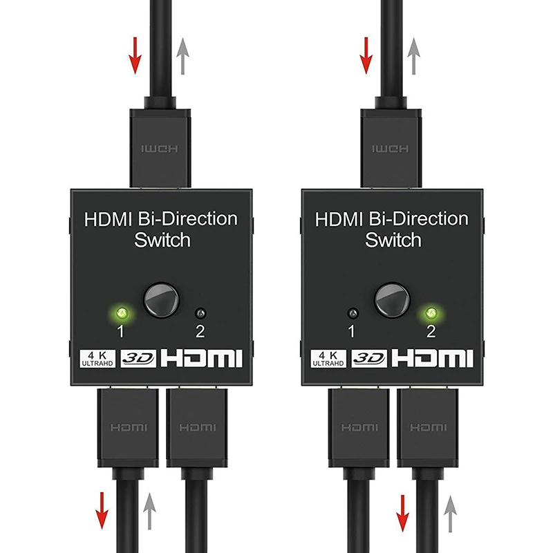 

4Kx2K HDMI-compatible 2 Ports Bi-directional Switch 1x2 Splitter / 2x1 Switch HDMI-compatible Switcher Splitter Ultra Hot